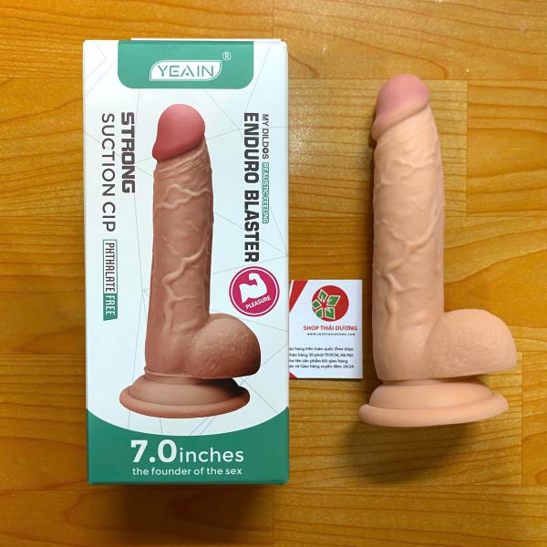 Sextoy Dương vật Giả Hít Tường Yeain 7.0 Có Bìu Silicon Siêu Mềm Chính Hãng - Bán Sextoy Cấp Ở Thủ Đức