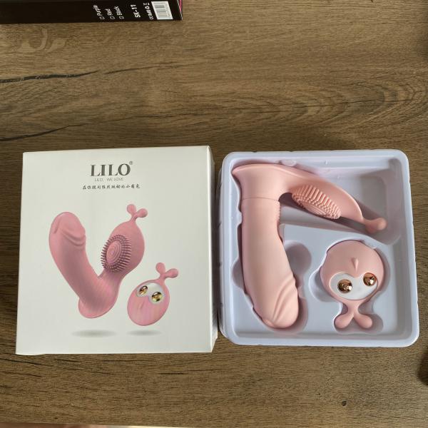 Trứng Rung Lilo Tai Thỏ Hình Dương vật  Nhiều Chế Độ - Kết Hợp Điều khiển Từ Xa