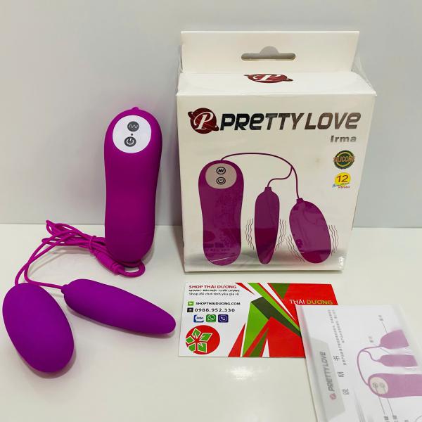 Trứng Rung Pretty Love Irma – 2 Đầu Rung Mạnh 12 Chế Độ_ Dùng Pin Tiện Lợi