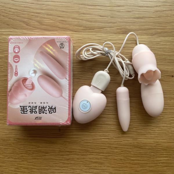 Trứng Rung Tình yêu Mini 3 trong 1 kết Hợp Lưỡi Liếm Cao Cấp