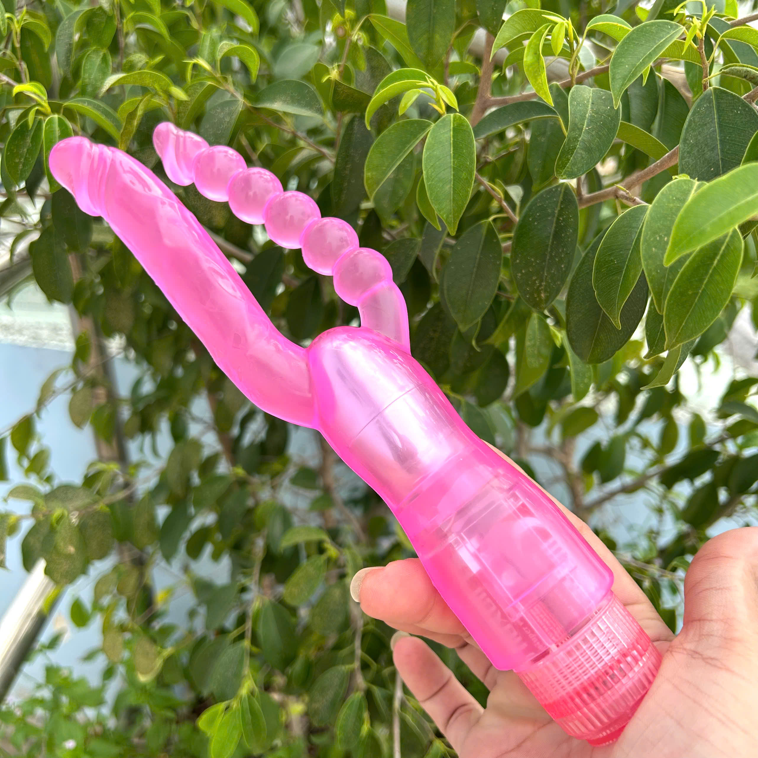 Que Rung Kích Thích Hậu Môn Và Âm Đạo Cực Mạnh Vibarating Double Dildo