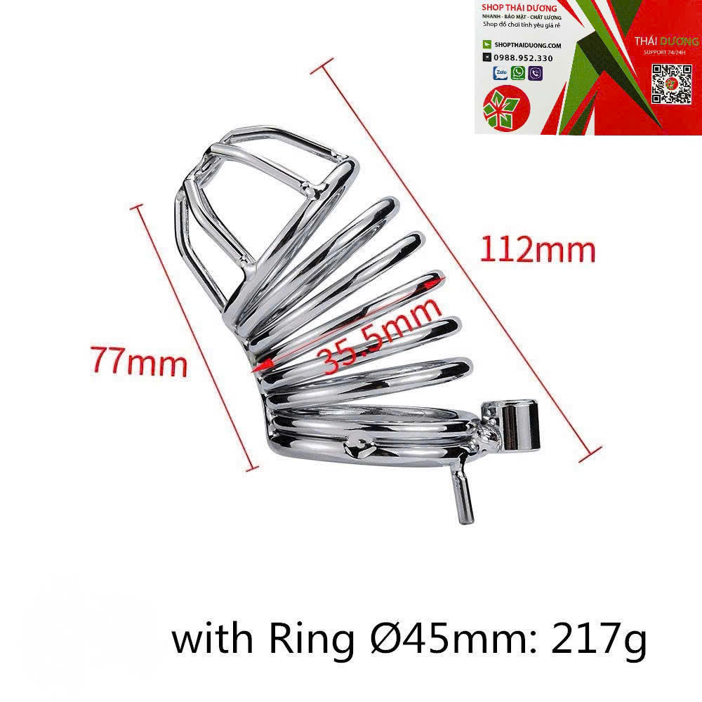 Khóa Dương Vật Thép Không Gỉ Thiết Bị Kiềm Chế Nam Giới Cao Cấp