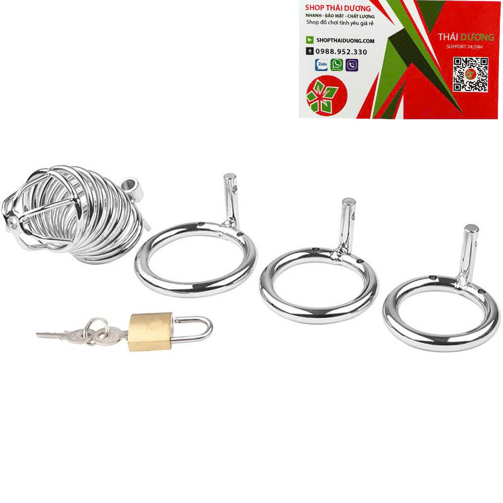 Khóa Dương Vật Thép Không Gỉ Thiết Bị Kiềm Chế Nam Giới Cao Cấp