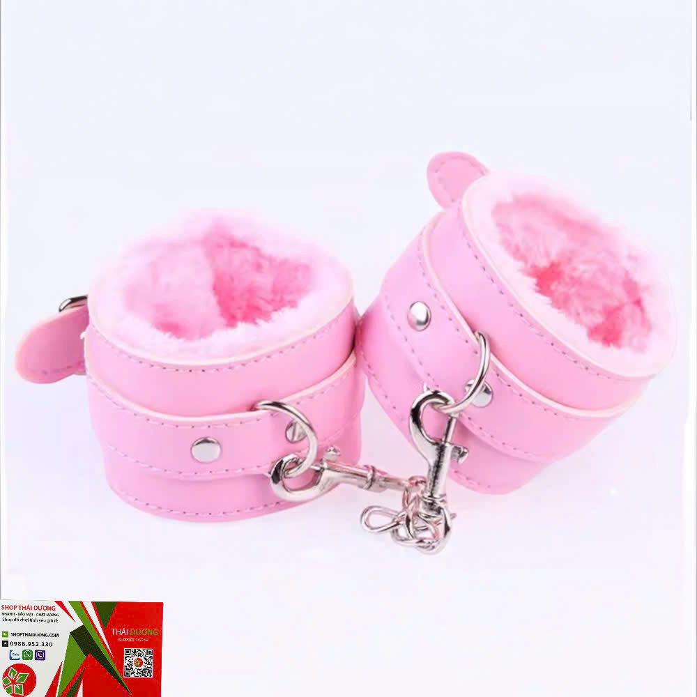 Bộ Còng Khóa Tay BDSM Da Premium Lót Lông Chống Trầy Xước