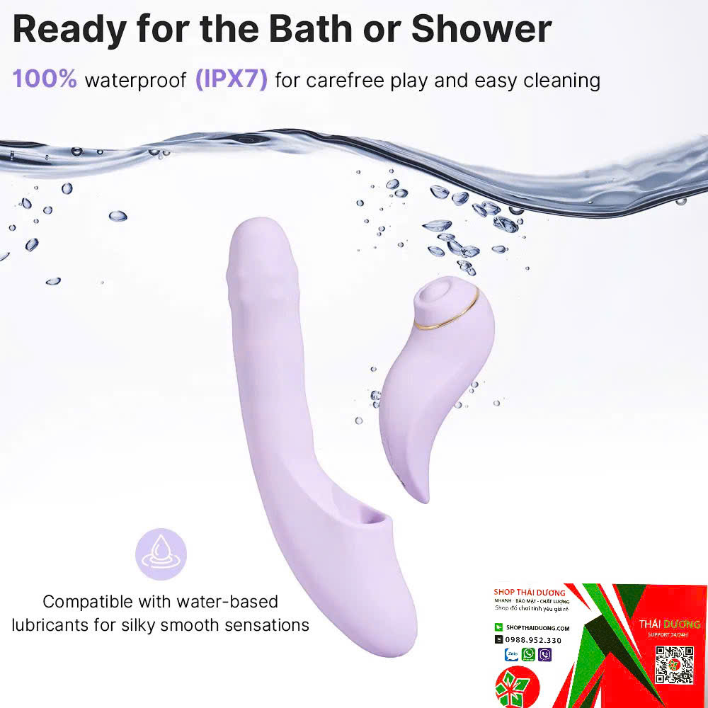 Dương Vật Giả Svakom DuoGlow 5in1  Massage Điểm G & Âm Vật Điều Khiển App Thông Minh