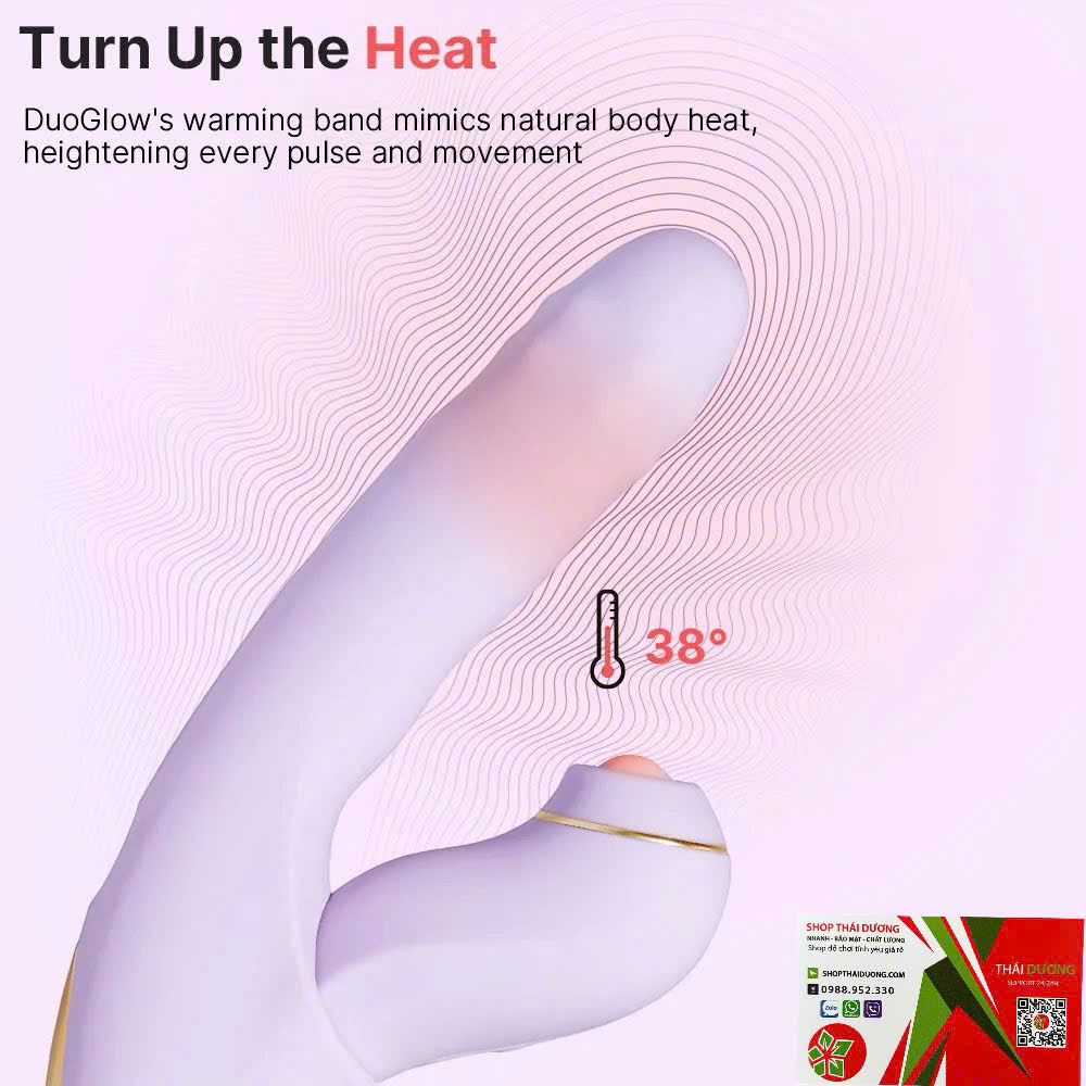 Dương Vật Giả Svakom DuoGlow 5in1  Massage Điểm G & Âm Vật Điều Khiển App Thông Minh