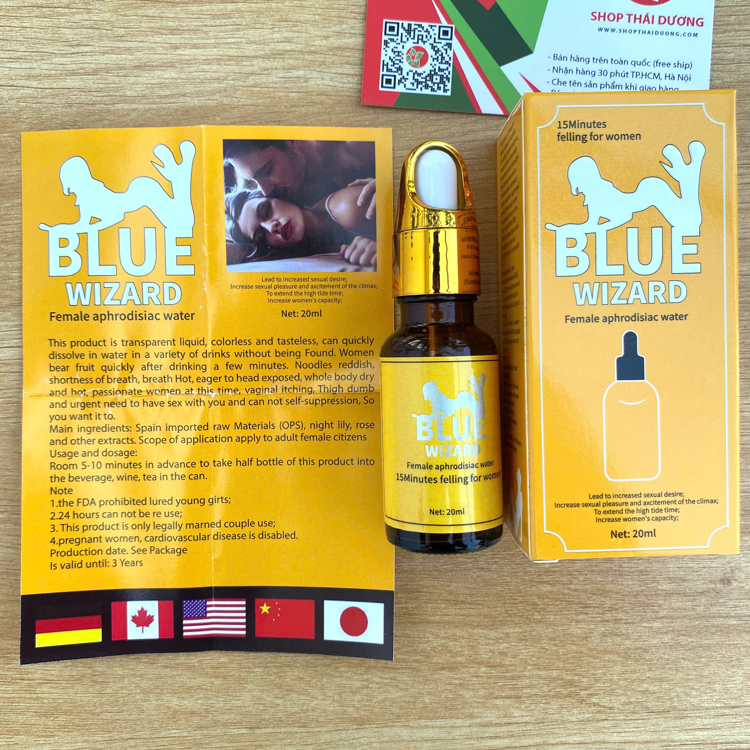 Blue Wizard Gold 20ml  Tinh chất Kích thích tình dục nữ cao cấp, chính hãng