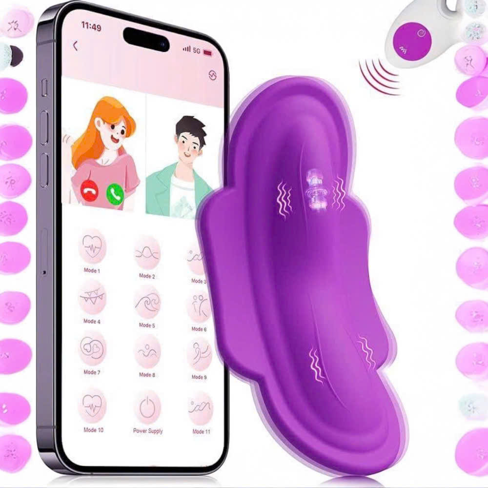 Trứng Rung Dán Ngoài Quần Chip Điều Khiển App + Remote  11 Chế Độ Rung Kín Đáo