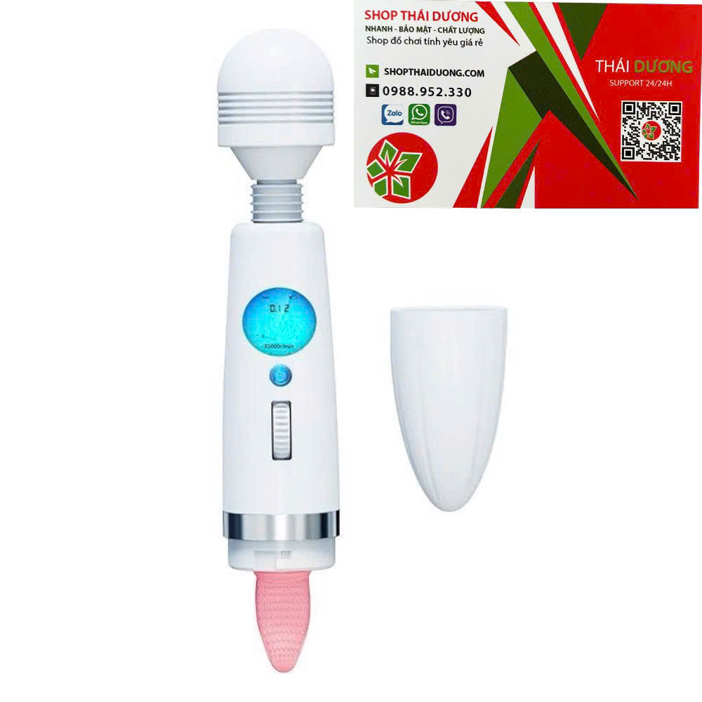 Chày Rung Kết Hợp Lưỡi Liếm  Màn Hình LCD