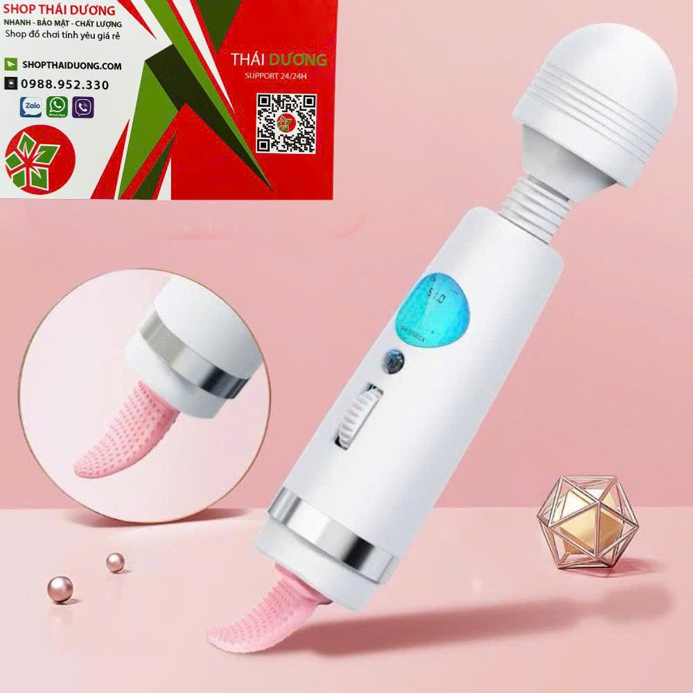 Chày Rung Kết Hợp Lưỡi Liếm Màn Hình LCD