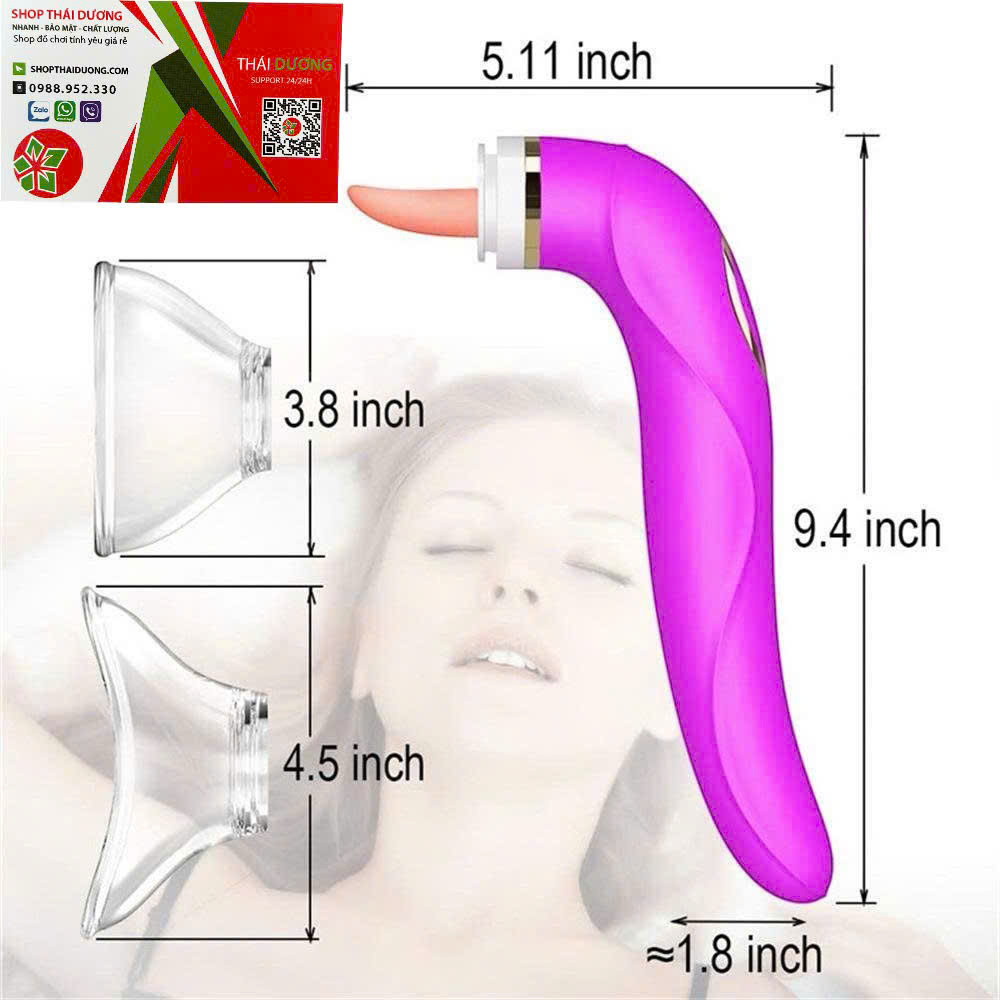 Sextoy máy Rung Liếm Hút âm Vật - Núm Vú Kích THích - Kết Hợp Đầu Rung Kích Thích âm Đạo Cho Nữ Tự Sướng
