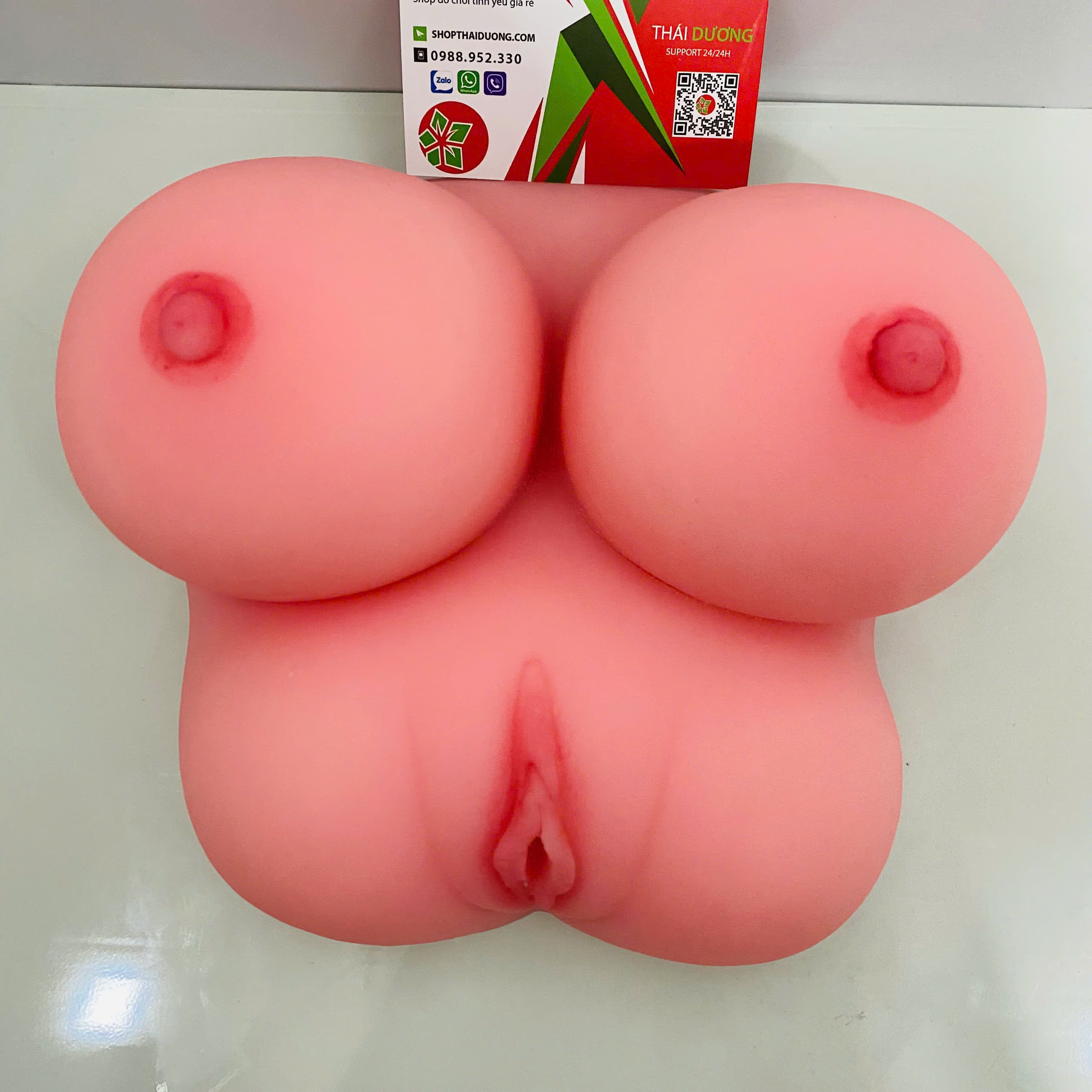 Âm Đạo Giả Nguyên Khối -Kết Hợp Ngực Giả Chất Liệu Silicon Siêu Mềm