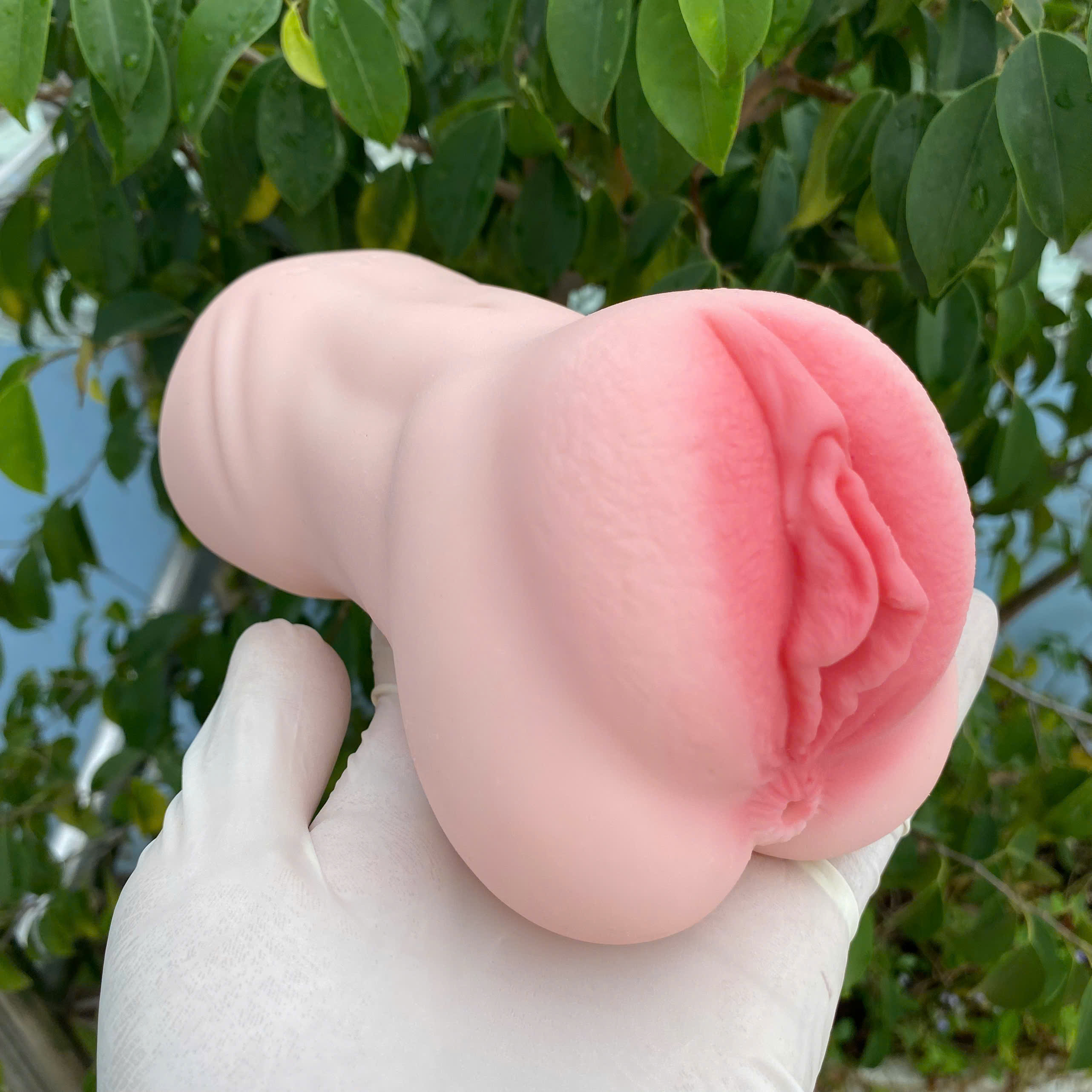 Âm đạo giả rung rên cảm biến cầm tay silicon mềm 600g thiết kế 3D chân thực