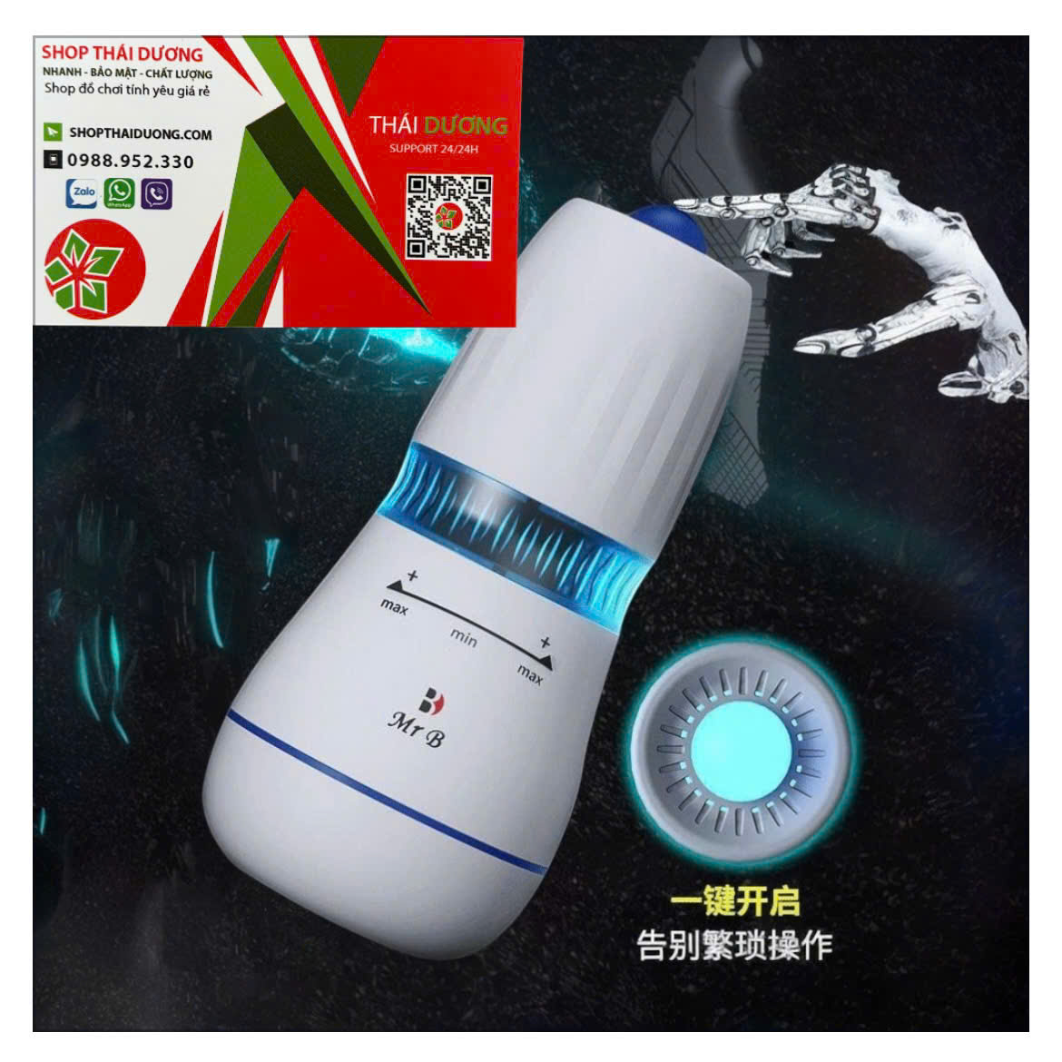 Mr.B B6 Ouyasi Cốc Thủ Dâm Tự Động Hút Rung, Tích Hợp Làm Ấm Cao Cấp