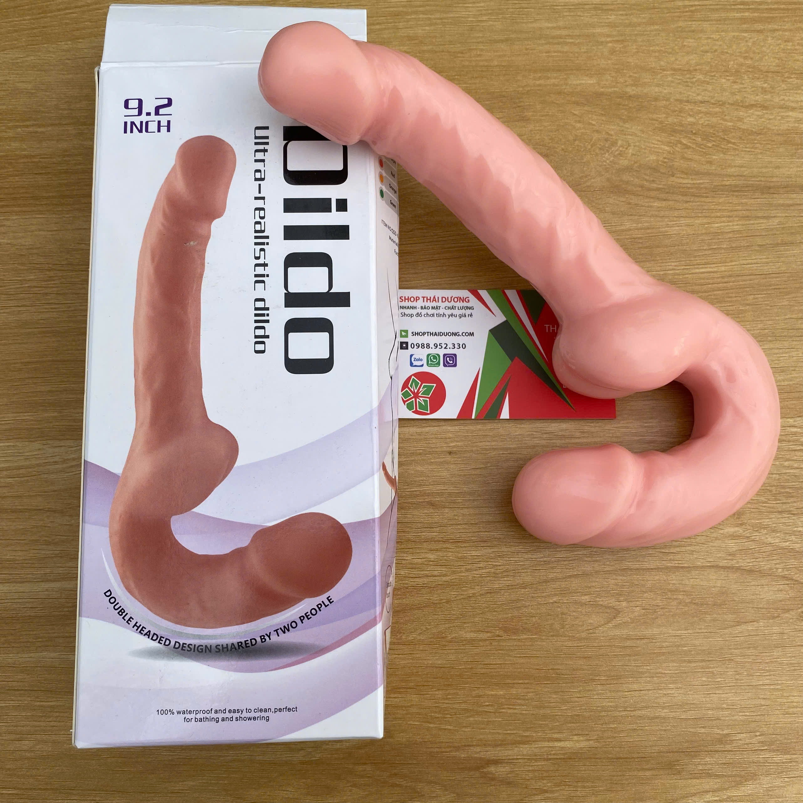 Dương Vật Giả Hai Đầu 9.2inch Silicon Siêu Mềm Tăng khoái Cảm Đôi Đỉnh Cao