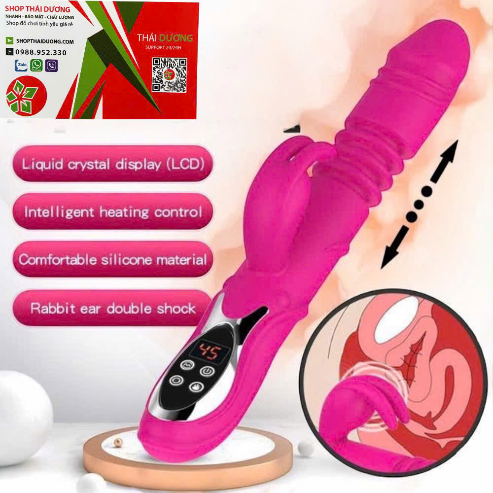 Dương Vật Giả Rabbit Vibrator Đa Năng  Rung Thụt Tự Động, Phát Nhiệt Ấm Nóng Kích Thích