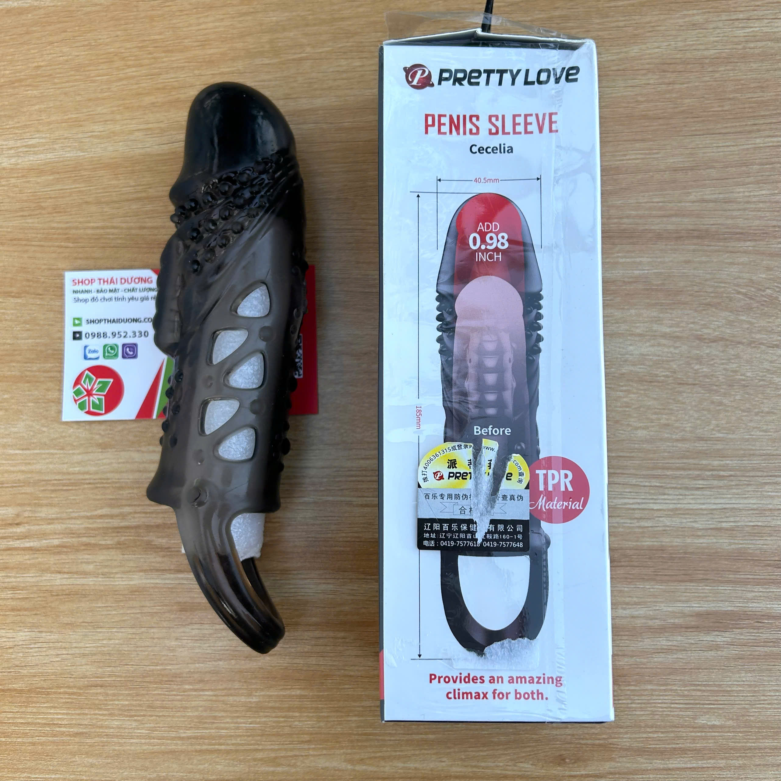 Bao Cao Su Đôn Dên Rung Pretty Love Cecelia Tăng Kích Thước, Có Rung Kích Thích