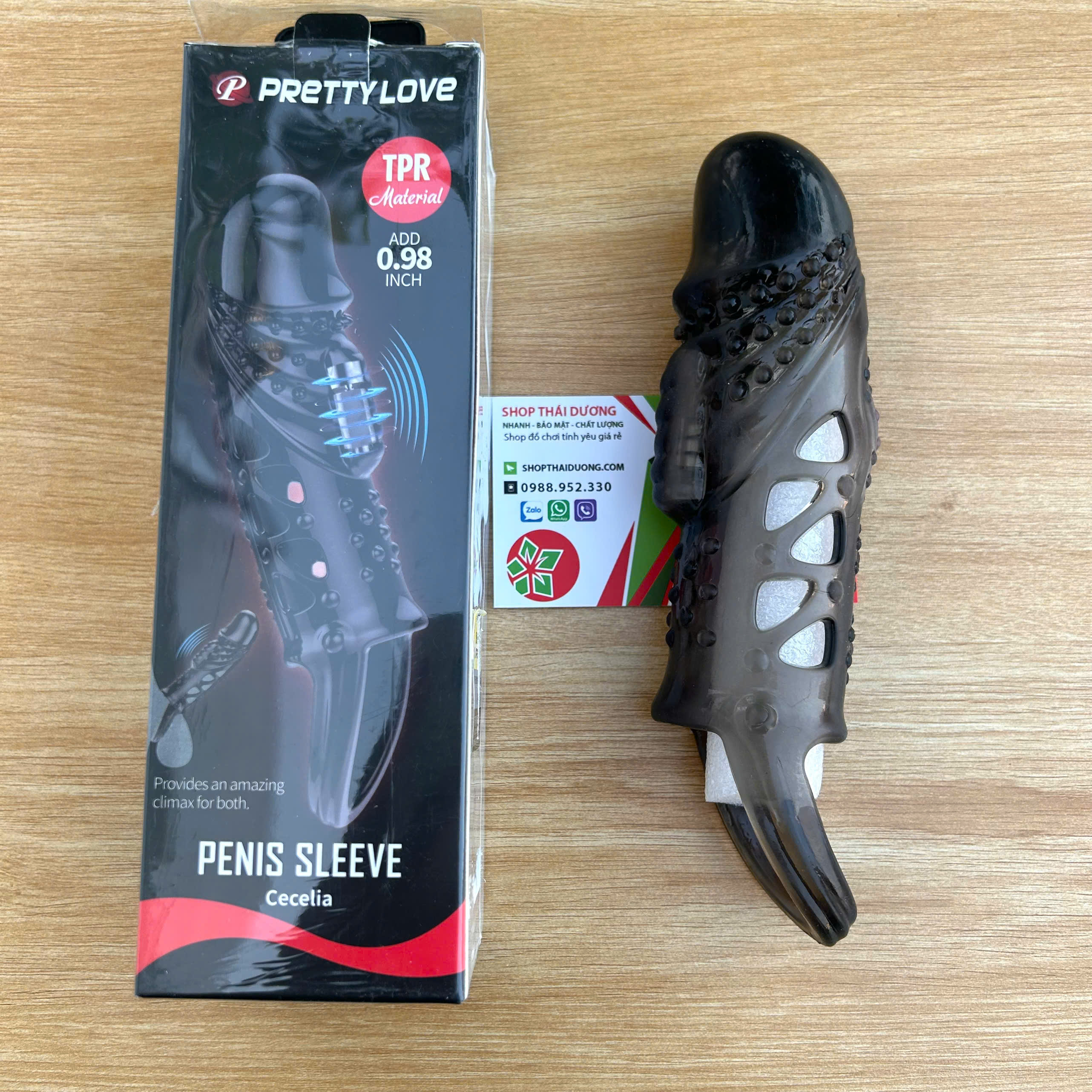 Bao Cao Su Đôn Dên Rung Pretty Love Cecelia Tăng Kích Thước, Có Rung Kích Thích