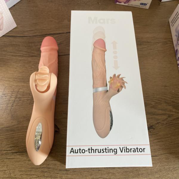 Dương Vật Cầm Tay Rung Thụt Toả Nhiệt Cao Cấp  Kết Hợp Lưỡi Liếm Siêu Mềm - Vibrator Evo mars - sextoy cho nữ