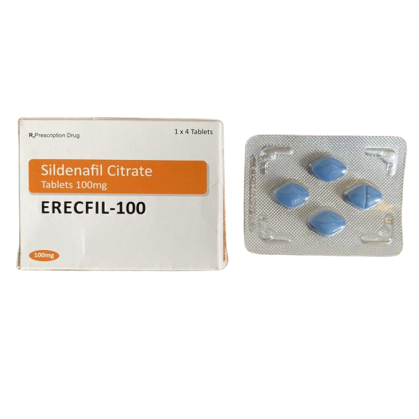 Viên Uống ERECFIL-100 Sildenafil Citrate Cường Dương kéo Dài Thời Gian Quan Hệ Cho Nam