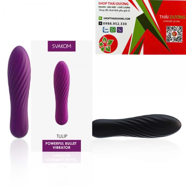 Trứng rung tình yêu Svakom Tulip mini  rung mạnh thiết kế đường vân kích thích mạnh