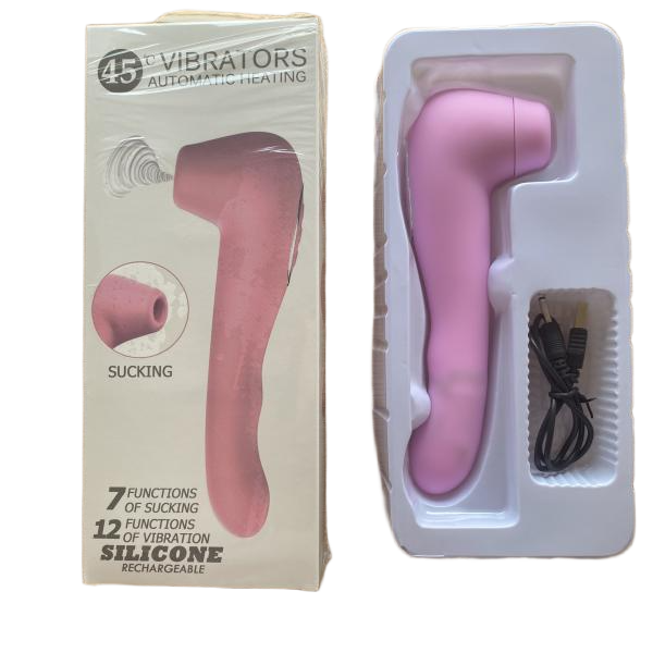 Chày Rung Massage 12 Tần Số Rung - Kết Hợp Đầu Hút kích Thích Núm Vú 7 Chế Độ Cực