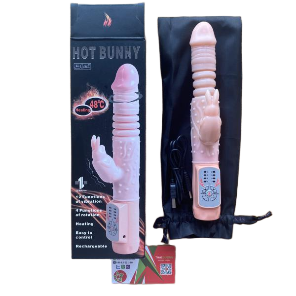 Dương Vật Giả Rung Thụt Toả Nhiệt - Kết Hợp Rung Nhánh Cao Cấp