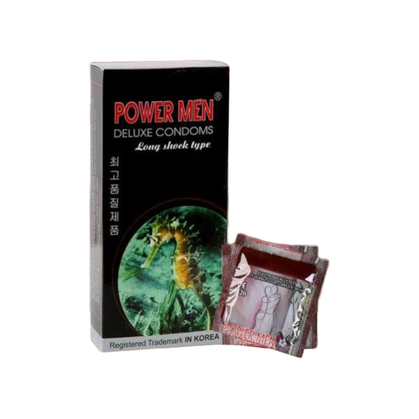 Bao Cao Su Cá Ngựa Powermen Đen Hộp 12 Cái Bcs