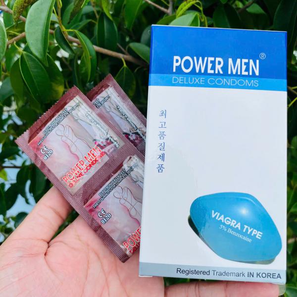 Bao Cao Su Siêu mỏng POWER MEN Kéo Dài Thời Gian Hộp 12 Cái Bcs