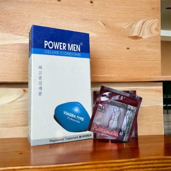 Bao Cao Su Siêu mỏng POWER MEN Kéo Dài Thời Gian Hộp 12 Cái Bcs