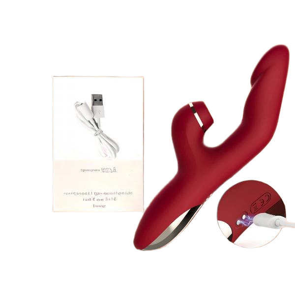 Sextoy Dương Vật Giả Hình Ngón Tay - Kết Hợp Nhánh Phụ Liếm Hút & Toả Nhiệt - Shop Sextoy