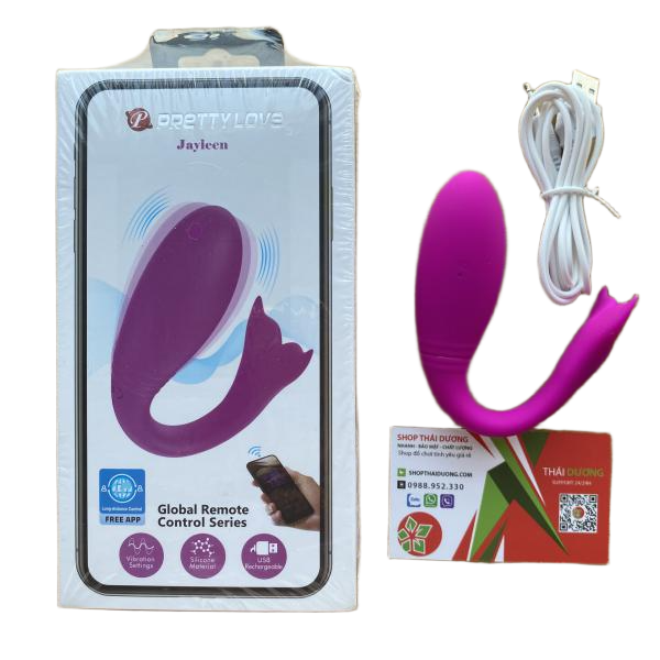Sextoy Trứng Rung Cá Heo Prettylove Điều Khiển Từ Xa Qua aap Bằng Điện Thoại Rung Nhiều Chế Độ