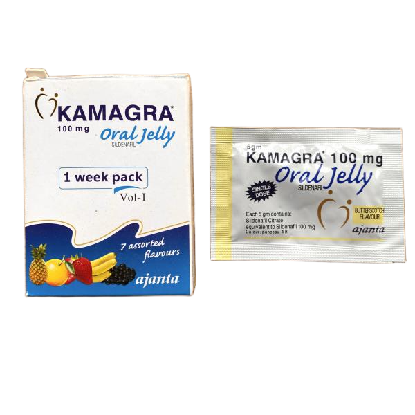 Thuốc kích Dục nam Siro KmaGra Oral jely Hương Trái cây Hộp 7 Gói 100g