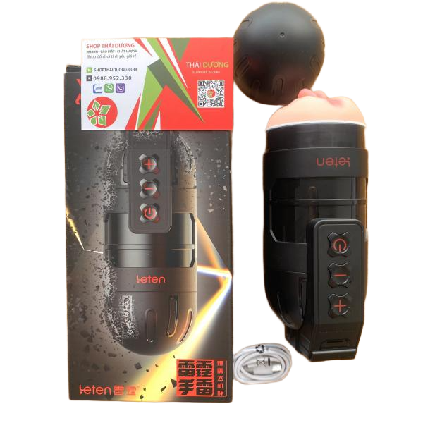 Máy Âm Đạo Giả Leten Thunder Rung Nhiều Chế Độ Kết Hợp Điều Khiển Từ Xa Qua aap Dùng Cho