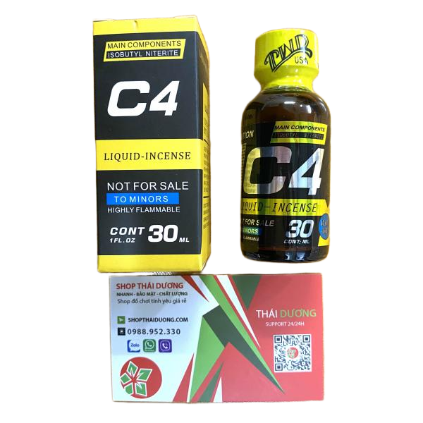 Popper C4 Vàng 30ml Chính Hãng Mỹ - Tăng Khoái Cảm Đỉnh Cao Cho Cả Top&Bot