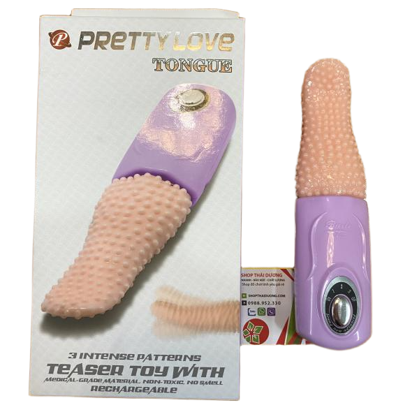 Nơi Bán Lưỡi Liếm Siêu Gai prettylove Tongue 3 Chế Độ Rung Kích Thích Cực Mạnh Dùng cho Nữ