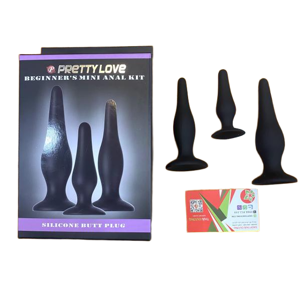 Sản Phẩm Bộ 3 Phích Cắm Hậu Môn Pretty Love Gắn tường Bằng Silicon Cao Cáp Dùng Cho les
