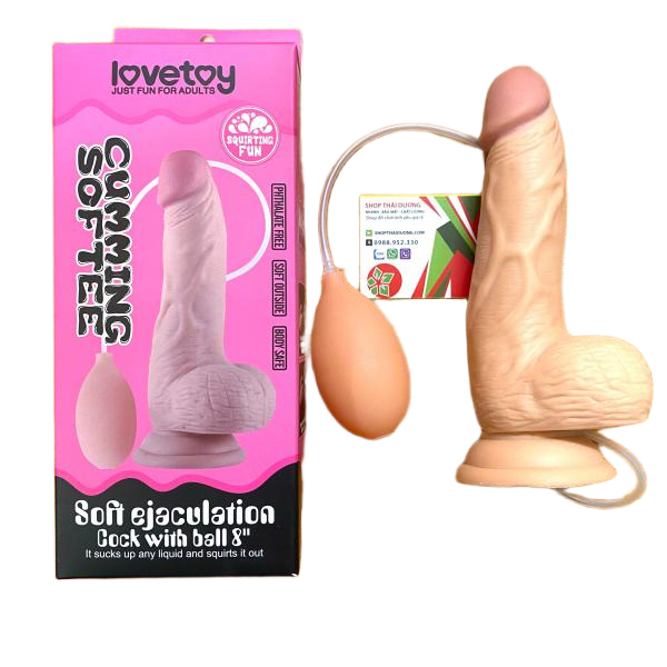 Dương Vật Giả Hít Tường Lovetoy Xuất Tinh Giống Thật - Sextoy Tự Sướng Cho Nữ