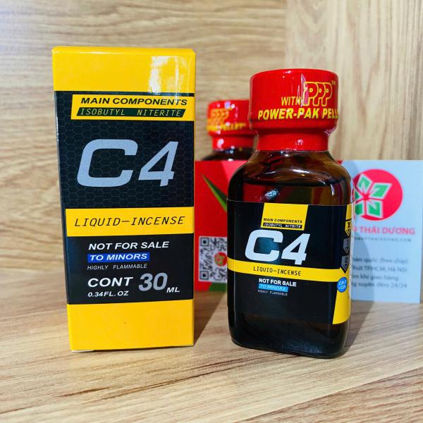 Poppers C4 Vàng 30ml Chai Vuông Chính Hãng PWD Mỹ Tăng Hưng Phấn Cho Top Bot