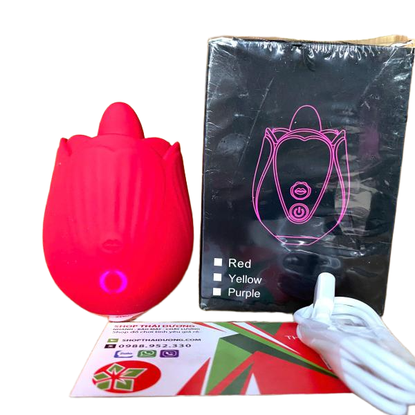 Máy Rung lưỡi Liếm Hoa Hồng 10 Chế Độ Rung Liếm - Kích Thích Điểm G Cực mạnh
