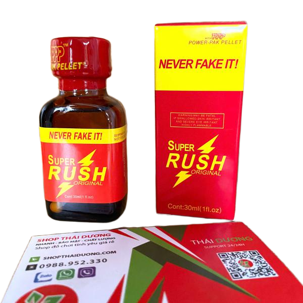 Tinh Dầu Popper Super Rush Red 30ml Đỏ – Chính Hãng USA, Kích Thích Mạnh, Tăng Hưng Phấn
