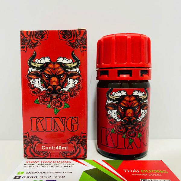 Popper King Đầu Trâu Đỏ 40ml – Chính Hãng Mỹ, Kích Thích Cực Mạnh Cho Top & Bot