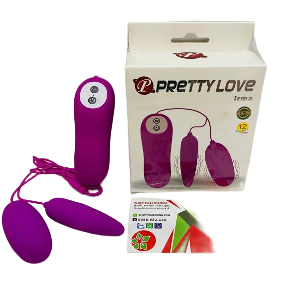 Trứng Rung Pretty Love Irma – 2 Đầu Rung Mạnh 12 Chế Độ_ Dùng Pin Tiện Lợi
