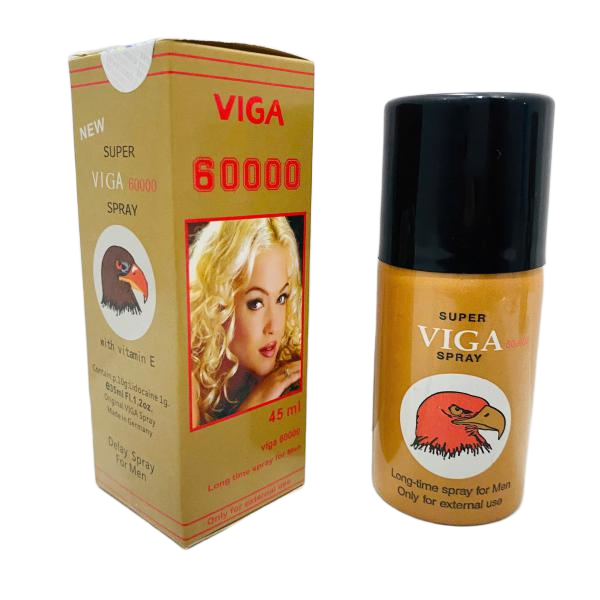Xịt Kéo Dài Thời Gian Super Viga 60000 Đức – Chống Xuất Tinh Sớm, Chai 45ml Chính Hãng