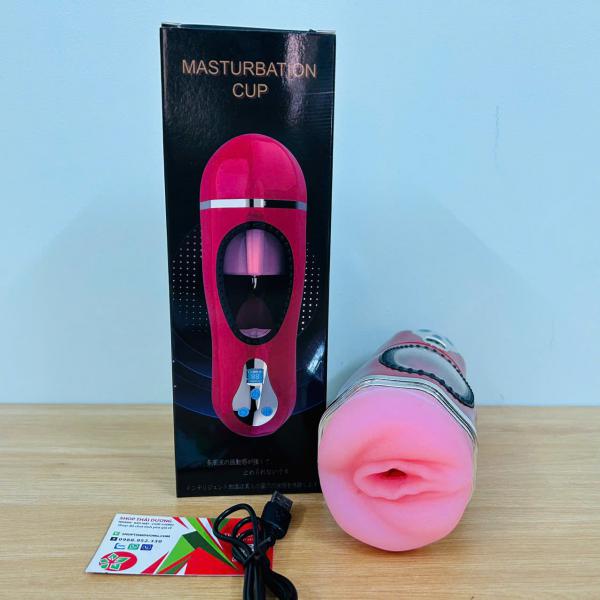 Âm Đạo Giả Jiuai Masturbation Cup – Rung Tỏa Nhiệt, Liếm Bú Tự Động 7 Chế Độ Mạnh Mẽ 