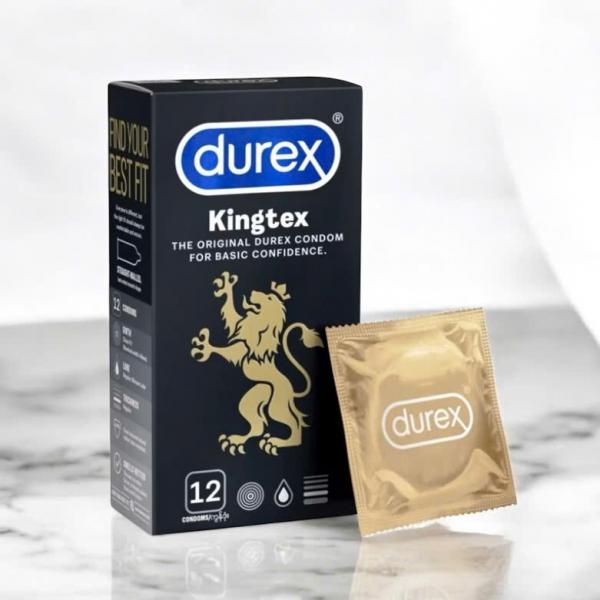 Durex Kingtex Hộp 12 Cái – Bao Cao Su Size Nhỏ 49mm Ôm Khít Tăng Cảm Giác Chân Thật 