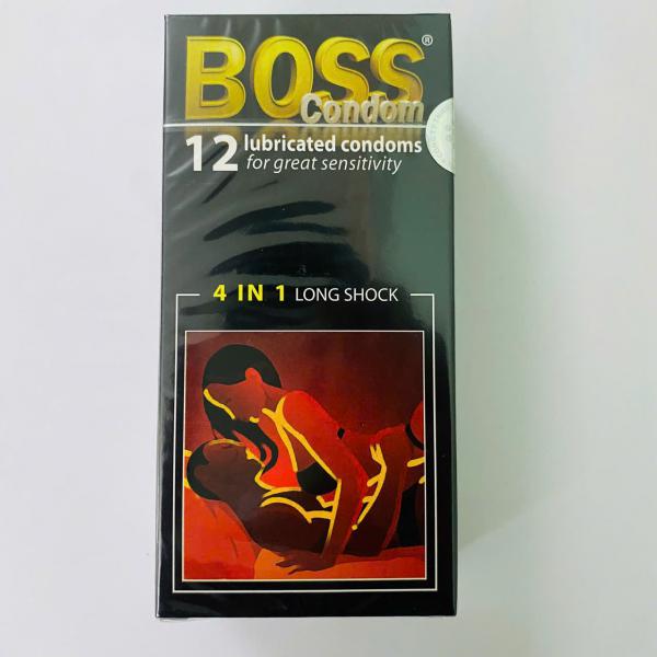 Bao Cao Su Boss 4in1 – Gân Gai Kéo Dài Thời Gian Tăng Khoái Cảm Cực Mạnh