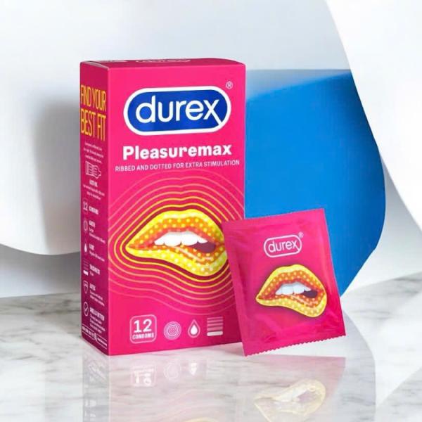 Bao Cao Su Durex Pleasuremax – Gân Gai Kích Thích Mãnh Liệt Hộp 12 Cái 
