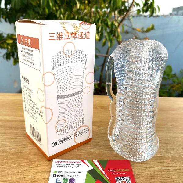 Cốc Thủ Dâm 3D Trong Suốt 2 Đầu – Nhỏ Gọn Mềm Mịn Kích Thích Tự Nhiên 