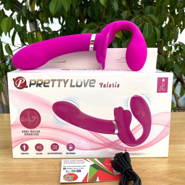 Dương Vật Giả 2 Đầu Pretty Love Valerie – Rung 12 Chế Độ Thiết Kế Cho Cặp Đôi Nữ 